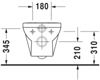 Унитаз Duravit DuraStyle 456209 Комплект: 256209 + 002079 схема 3