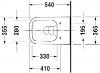 Унитаз Duravit Happy D.2 222209 схема 1