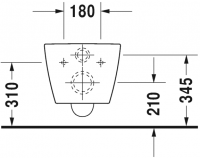 Подвесной унитаз Duravit ME by Starck 252809 схема 3