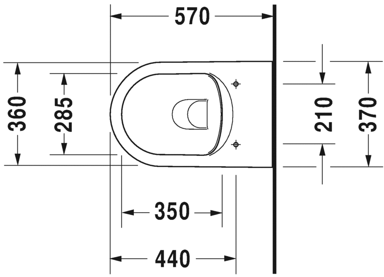 Унитаз Duravit ME By Starck rimless 452909 Комплект: 252909 + 002009 ФОТО