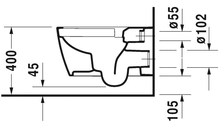 Унитаз Duravit ME By Starck rimless 452909 Комплект: 252909 + 002009 ФОТО