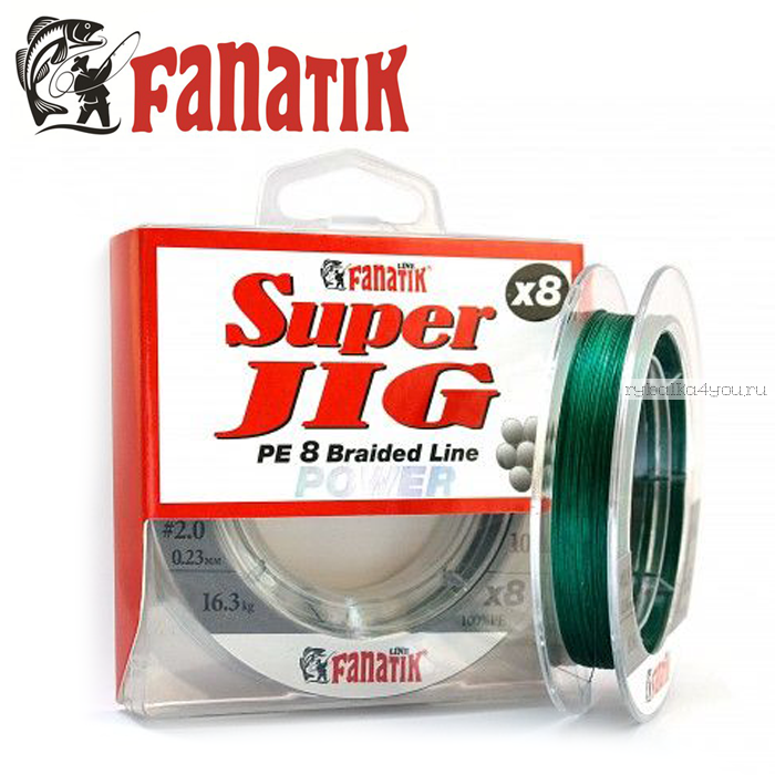 Шнур плетеный Fanatik Super Jig PE X8 100м / цвет: Green