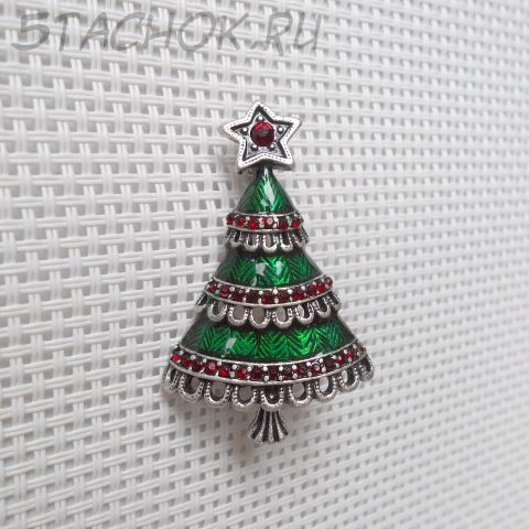 Брошь "Зеленая елочка" (США)