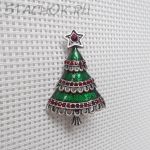 Брошь "Зеленая елочка" (США)