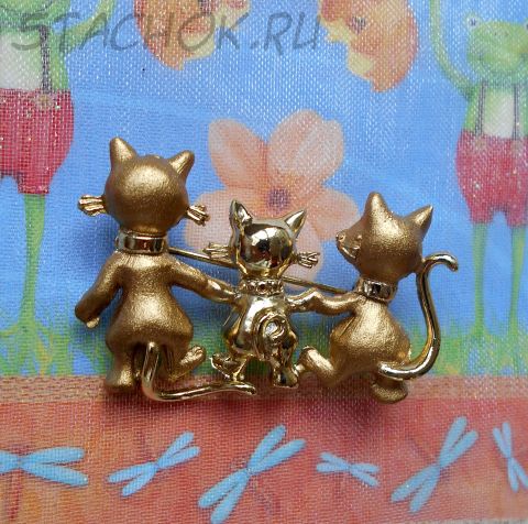 Брошь "Три кота-товарища" (США)