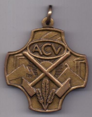 Медаль 1920 г. AUNC Конфедерация христианских профсоюзов