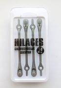 Cиликоновые шнурки для обуви Hilaces цвет Сильвер
