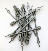 Cиликоновые шнурки для обуви Hilaces цвет Сильвер россыпь