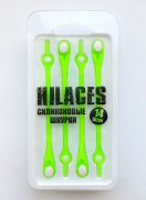 Cиликоновые шнурки для обуви Hilaces цвет Салатовый/Белый