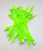 Cиликоновые шнурки для обуви Hilaces цвет Салатовый/Белый россыпь