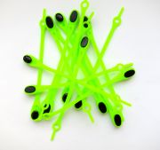 Cиликоновые шнурки для обуви Hilaces цвет Салатовый/Черный россыпь