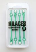 Cиликоновые шнурки для обуви Hilaces цвет Мятный/Белый