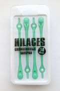 Cиликоновые шнурки для обуви Hilaces цвет Мятный/Мятный