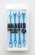 Cиликоновые шнурки для обуви Hilaces цвет Бирюзовый/Белый