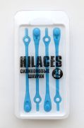 Cиликоновые шнурки для обуви Hilaces цвет Бирюзовый/Бирюзовый