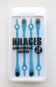 Cиликоновые шнурки для обуви Hilaces цвет Бирюзовый/Черный