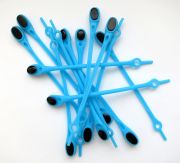 Cиликоновые шнурки для обуви Hilaces цвет Бирюзовый/Черный россыпь