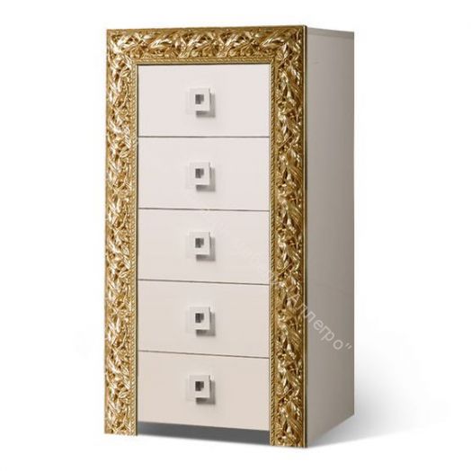 Комод узкий Тиффани Премиум золото