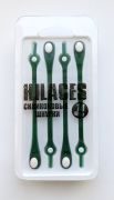 Cиликоновые шнурки для обуви Hilaces цвет Зеленый/Белый