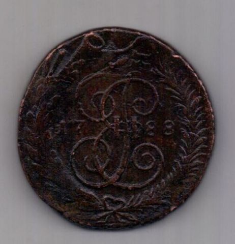 5 копеек  1788 г. ММ перечекан