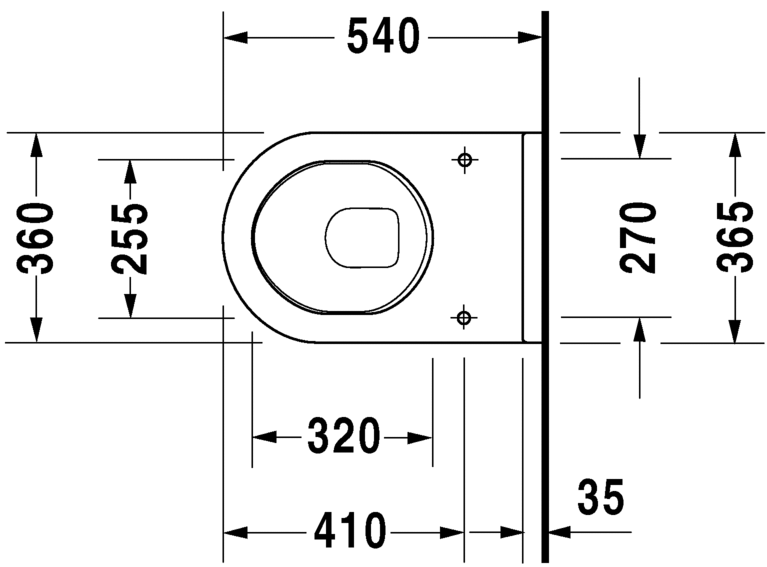 Подвесной унитаз Duravit Starck 3 220009 схема 1