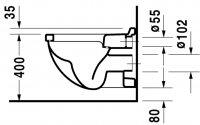 Подвесной унитаз Duravit Starck 3 220009 схема 2