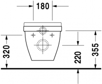 Подвесной унитаз Duravit Starck 3 220109 схема 3