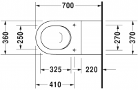 Подвесной унитаз Duravit Starck 3 220309 схема 1