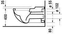 Подвесной унитаз Duravit Starck 3 220309 схема 4