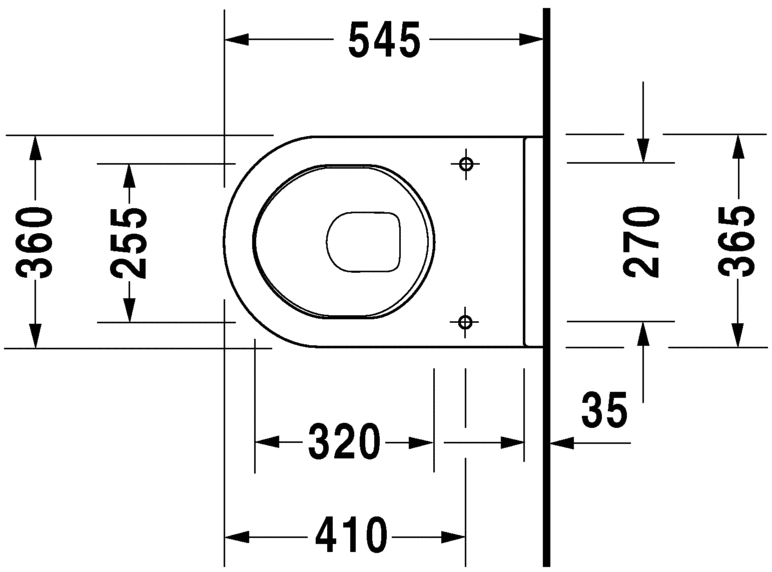 Подвесной унитаз Duravit Starck 3 220609 схема 1