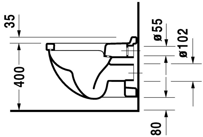 Подвесной унитаз Duravit Starck 3 220609 схема 2