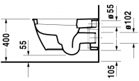 Унитаз с функцией биде Duravit Darling New SensoWash 254459 схема 3