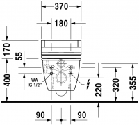 Унитаз с функцией биде Duravit Darling New SensoWash 254459 схема 6