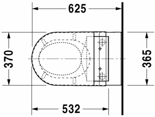 Унитаз с функцией биде Duravit Darling New SensoWash 254459 схема 7