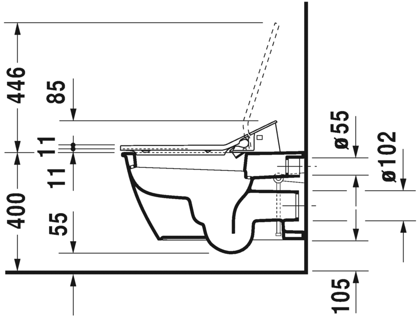 Унитаз с функцией биде Duravit Darling New SensoWash 254459 схема 10