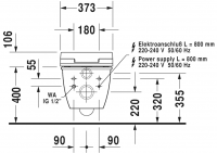 Унитаз с функцией биде Duravit Darling New SensoWash 254459 схема 11