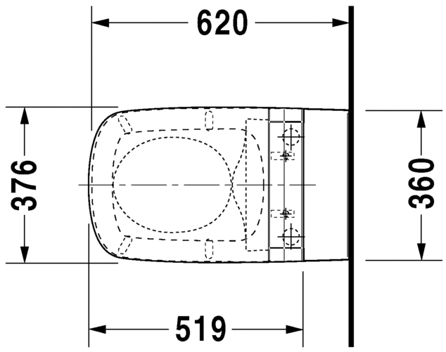 Унитаз с бидеткой Duravit DuraStyle SensoWash 253759 схема 5