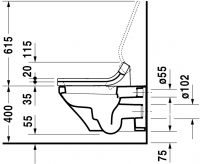 Унитаз с бидеткой Duravit DuraStyle SensoWash 253759 схема 6