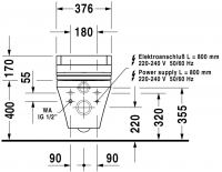 Унитаз с бидеткой Duravit DuraStyle SensoWash 253759 схема 7