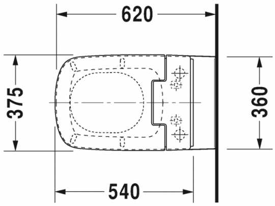 Унитаз с бидеткой Duravit DuraStyle SensoWash 253759 схема 8