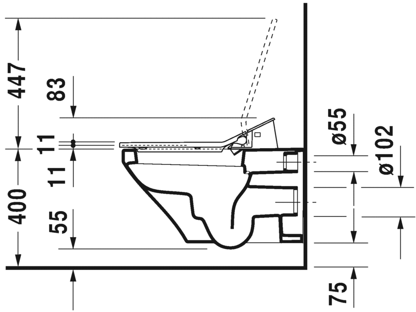 Унитаз с бидеткой Duravit DuraStyle SensoWash 253759 схема 9