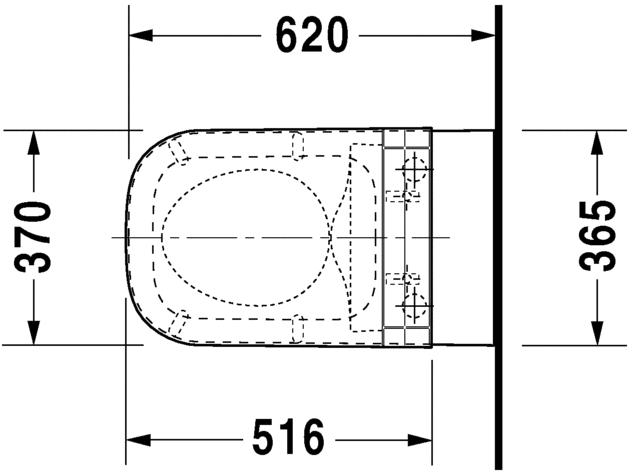 Унитаз с функцией биде Duravit Happy D.2. SensoWash 255059 схема 2