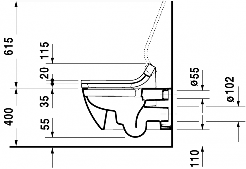 Унитаз с функцией биде Duravit Happy D.2. SensoWash 255059 ФОТО