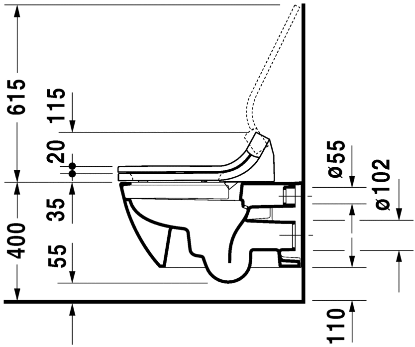 Унитаз с функцией биде Duravit Happy D.2. SensoWash 255059 ФОТО