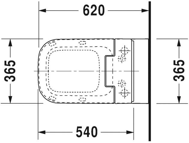 Унитаз с функцией биде Duravit Happy D.2. SensoWash 255059 схема 8