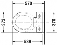 Унитаз с функцией биде Duravit ME by Starck SensoWash rimless 252859 схема 1