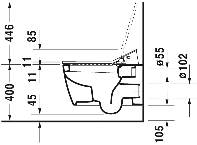 Унитаз с функцией биде Duravit ME by Starck SensoWash rimless 252859 ФОТО