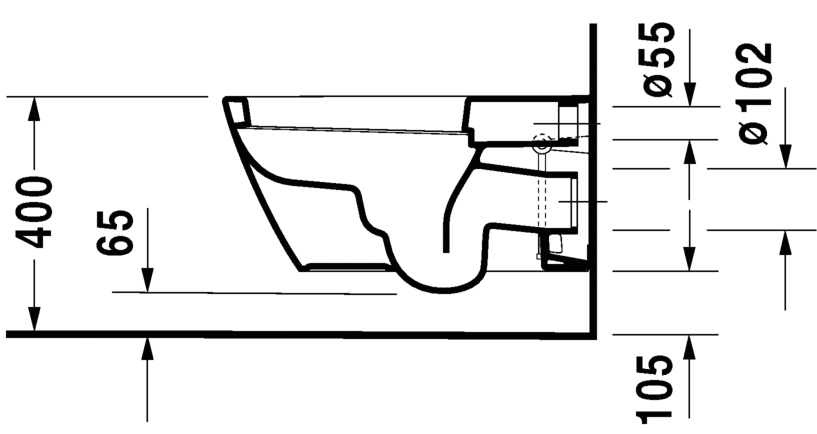 Унитаз с функцией биде Duravit Starck 2 SensoWash 253359 схема 3