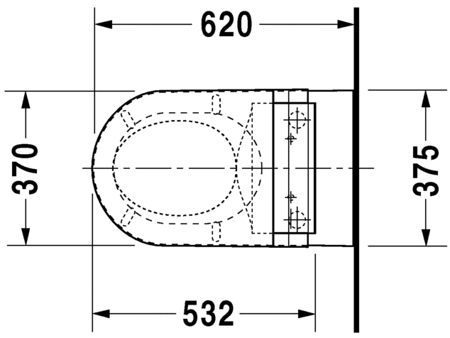 Унитаз с функцией биде Duravit Starck 2 SensoWash 253359 схема 7