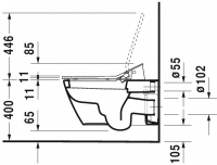 Унитаз с функцией биде Duravit Starck 2 SensoWash 253359 схема 11